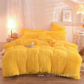 Custom winter PV plush polyester comforter sets